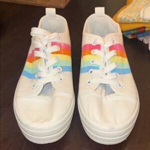 Colorful Rainbow Sneakers 7/8
